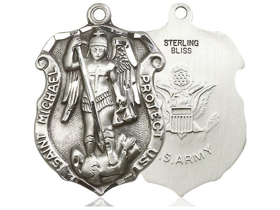 St Michael Army Sterling Silver Pendant (NO CHAIN)