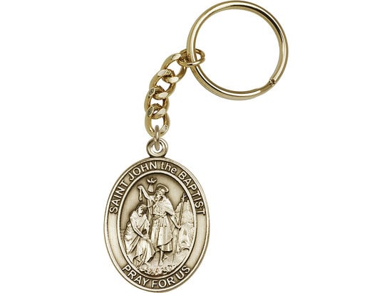 St. John the Baptist Keychain Gold Finish