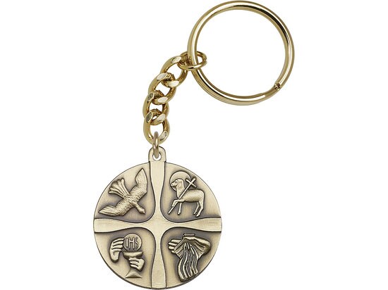 Christian Life Keychain Gold Finish