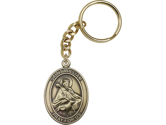 St. William Keychain Gold Finish