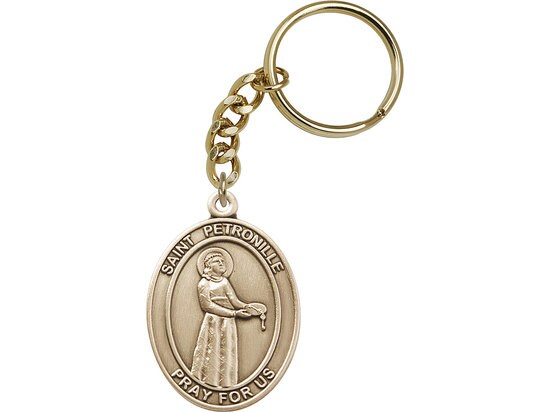 St. Petronille Keychain Gold Finish