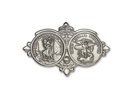 St Christopher / St Michael Visor Clip