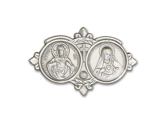 Jesus / Mary Visor Clip