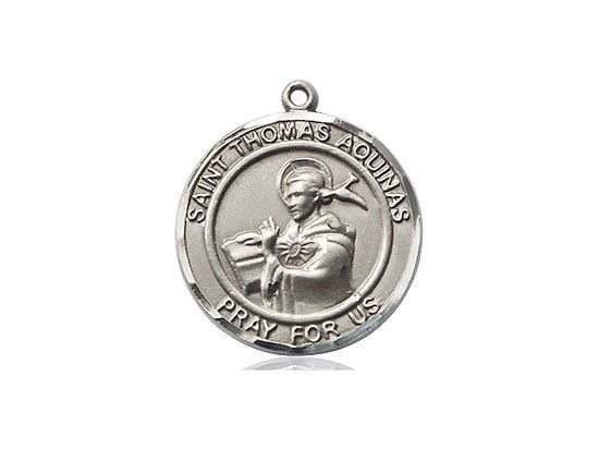 St Thomas Aquinas Sterling Silver Pendant Only (No Chain)