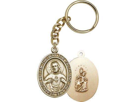 Scapular Keychain Gold Finish