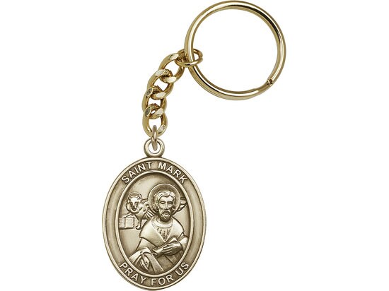 St. Mark Keychain Gold Finish