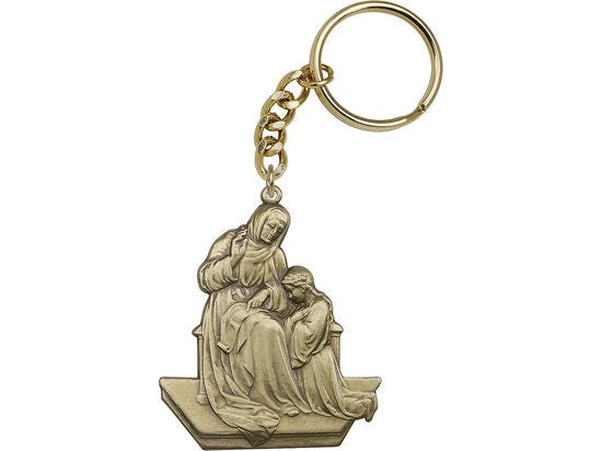 St. Ann Keychain Gold Finish