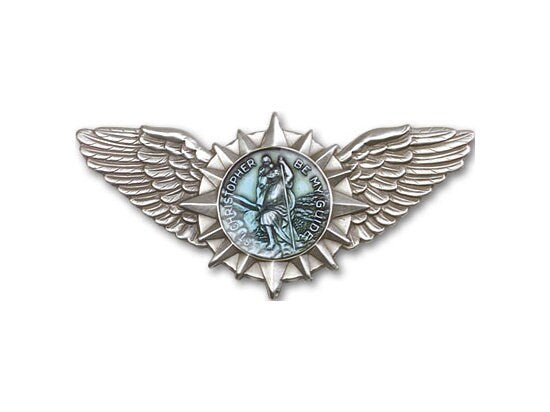 St. Christopher / Wings Visor Clip