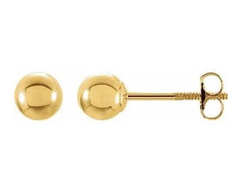 Yellow Tiny Ball Stud Earrings