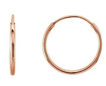 Rose Endless Hoop Earrings