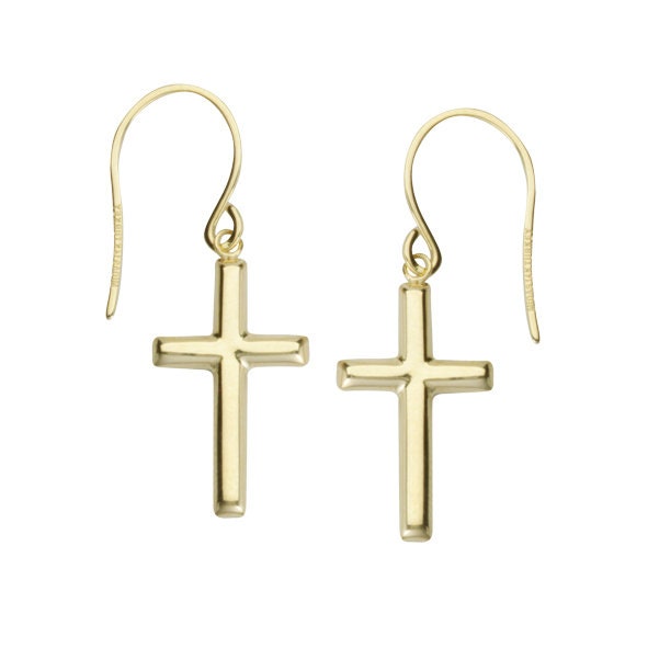 Sterling Silver Cross Earring