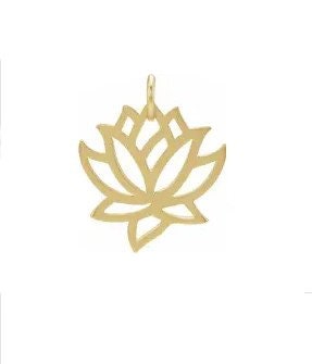 Sterling Silver Lotus Charm Pendant