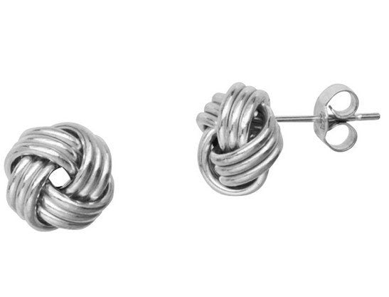 Gold Love Knot post Earring