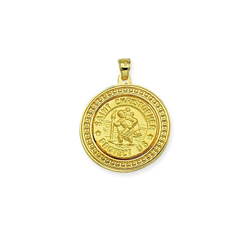 St Christopher Yellow gold St Christopher pendant