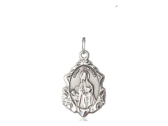 St Dymphna Sterling Silver Pendant (NO CHAIN)
