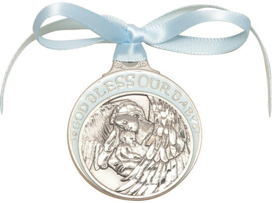 Baby in Manger Crib Medal