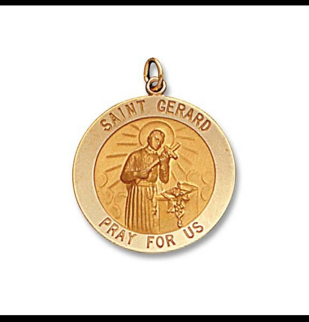 Yellow 1" Round Solid St. Gerard Medal