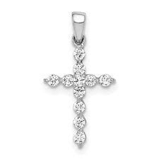 14kw Lab Grown Diamond Cross Pendant