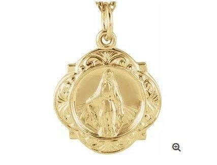 Yellow 12 mm Miraculous Medal