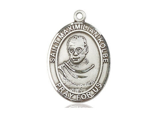St Maximilian Kolbe Sterling Silver Pendant (NO CHAIN)