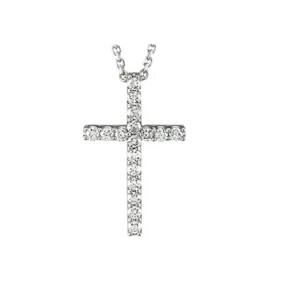 White Gold Diamond Petite Cross