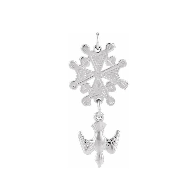 Silver Huguenot Cross Pendant