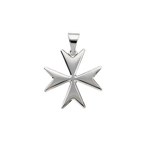 Silver Maltese Cross Pendant