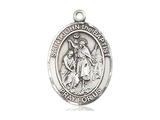 St John the Baptist Sterling Silver Pendant (NO CHAIN)