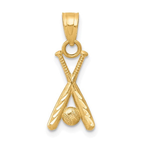 10k Baseball Bats Charm