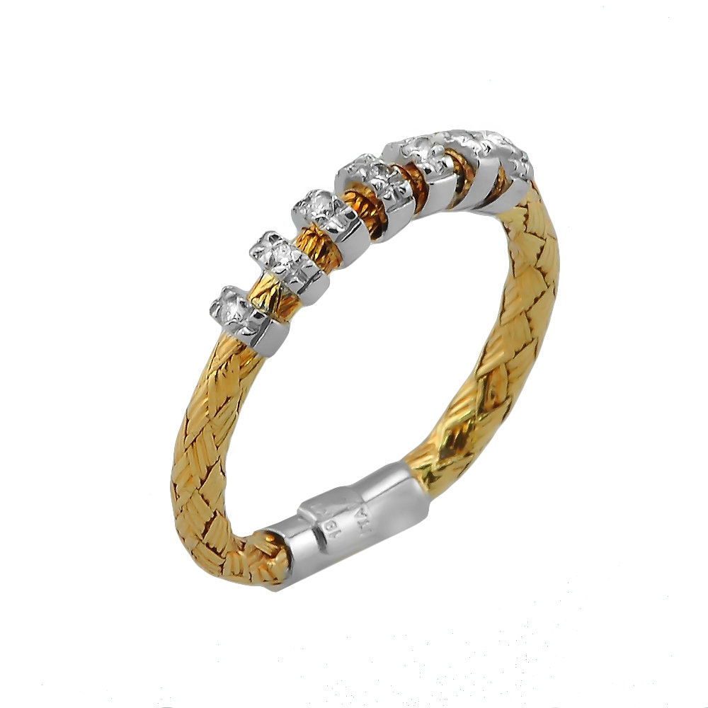 Yellow gold Diamond Band Ring