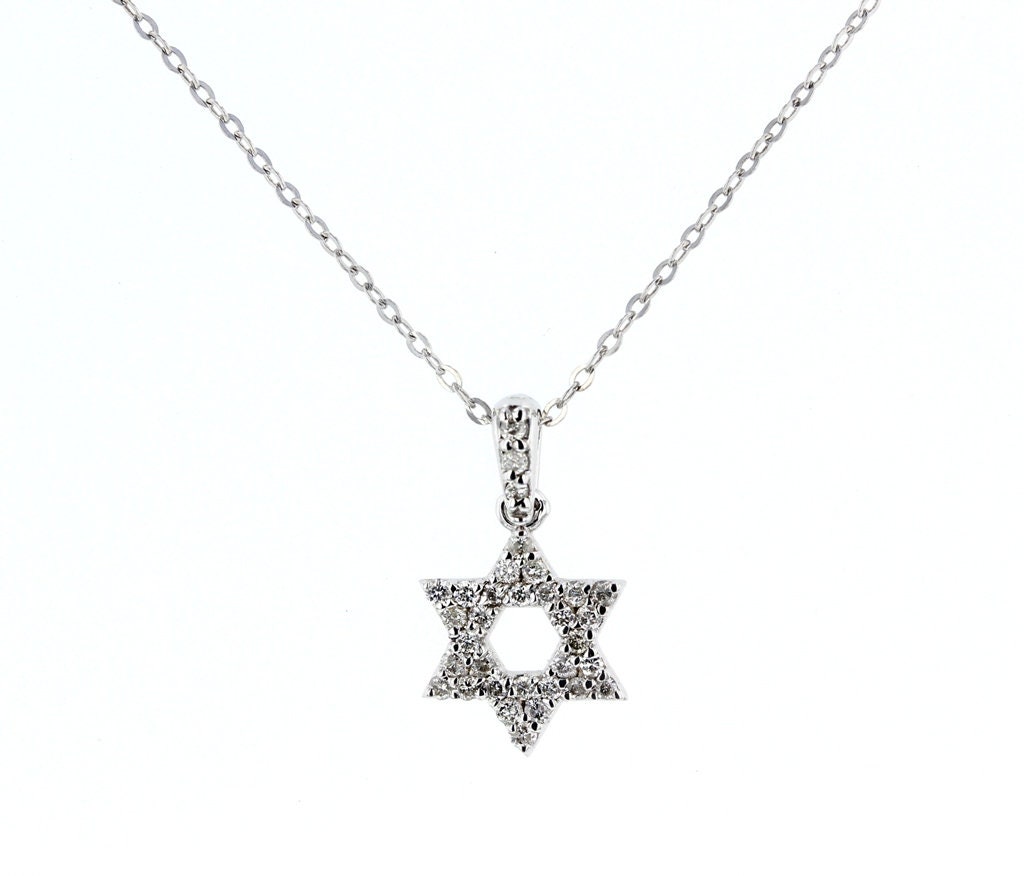 Diamond Star of David Pendant