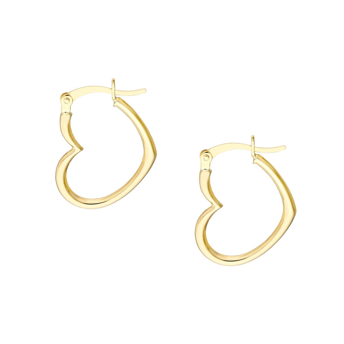 Tilted Heart Hoop Earrings