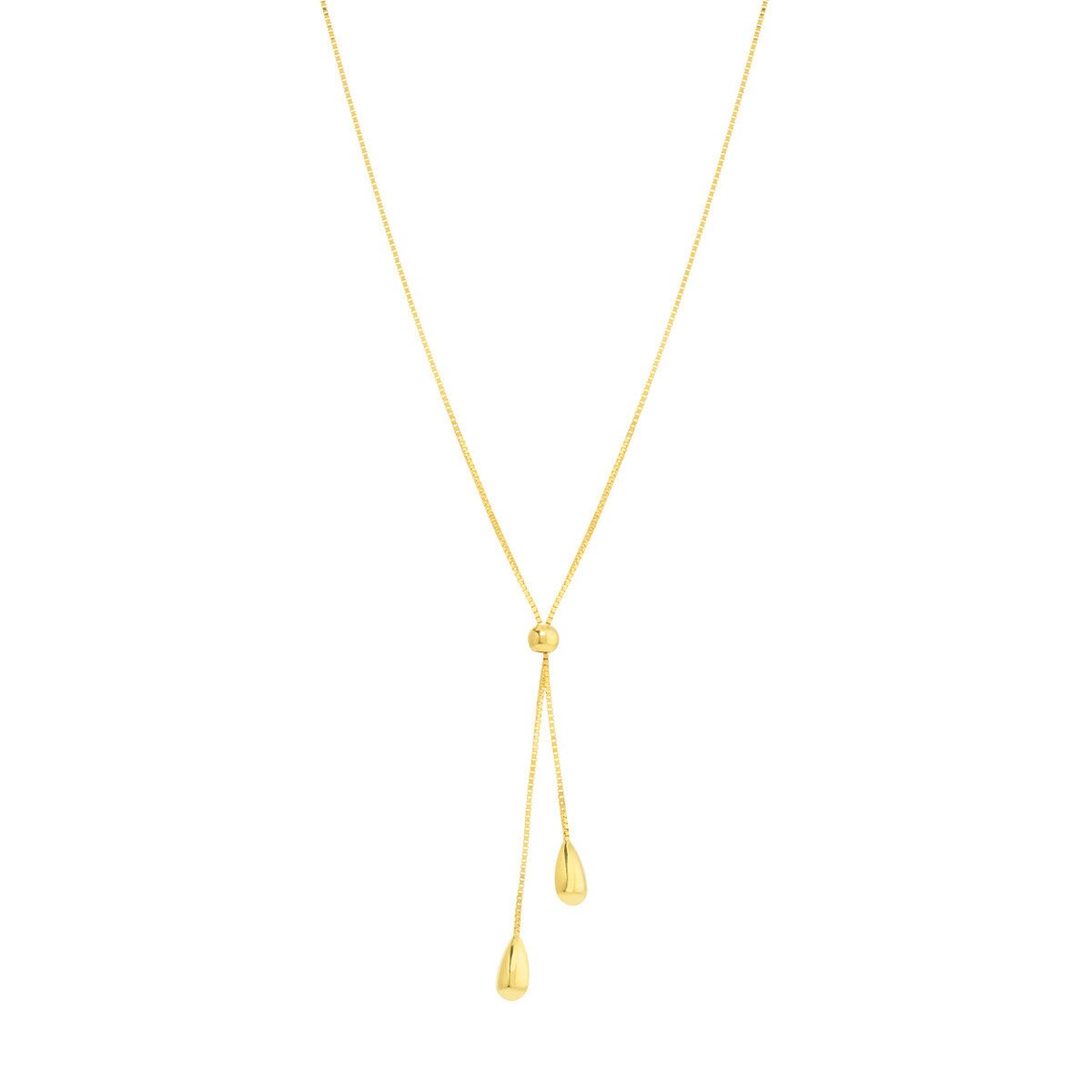 Double Teardrop Lariat Necklace