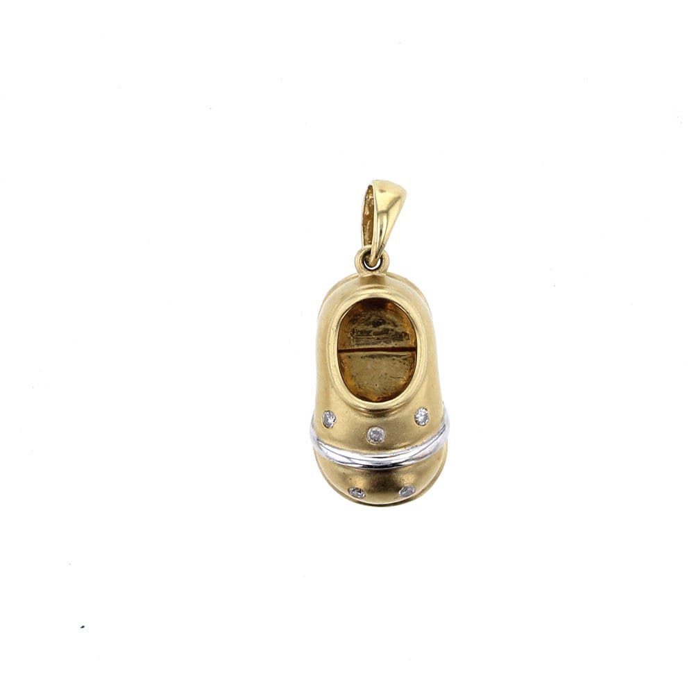 Gold Diamond Stone shoe charm