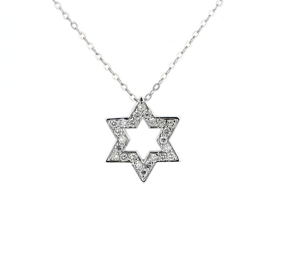 WG Slide Diamond Star of David Pendant