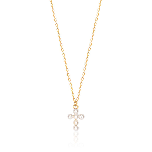 Pearl Cross Sterling silver Necklace