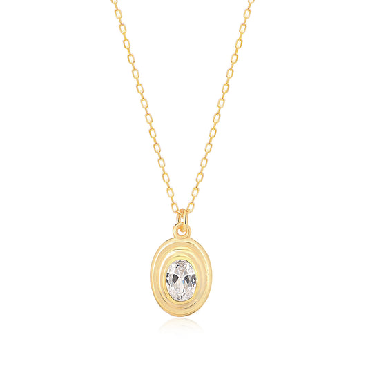 Cubic Zircon stone Sterling silver Necklace