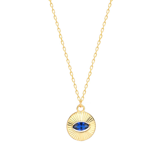 Cubic Zircon Evil Eye Sterling silver Necklace