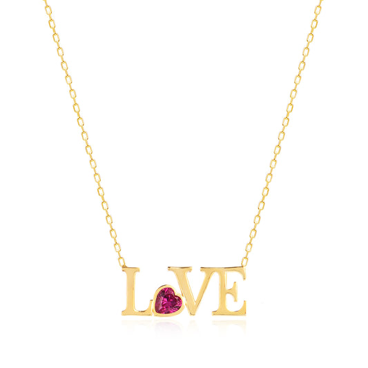 Cubic Zircon Love Heart Sterling silver Necklace