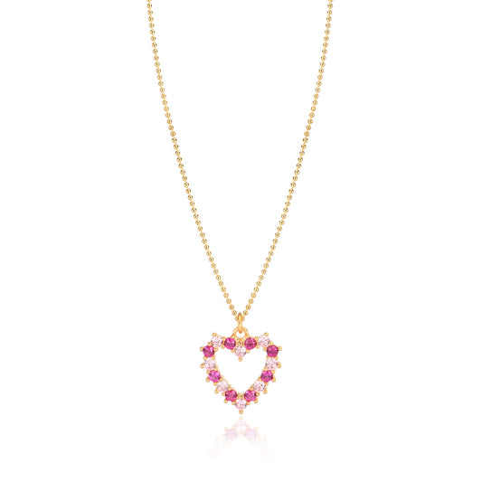 Cubic Zircon Heart Sterling silver Necklace