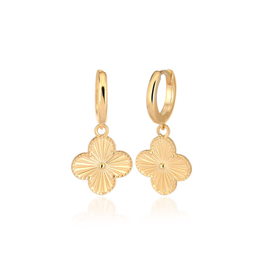 Flower Hoop earring in Sterling silver