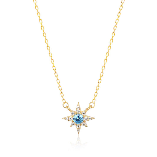 Cubic Zircon Star Sterling silver Necklace
