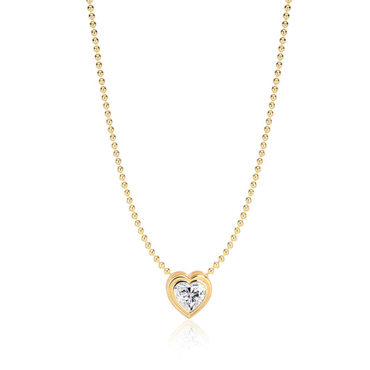 Cubic Zircon Heart Sterling silver Necklace