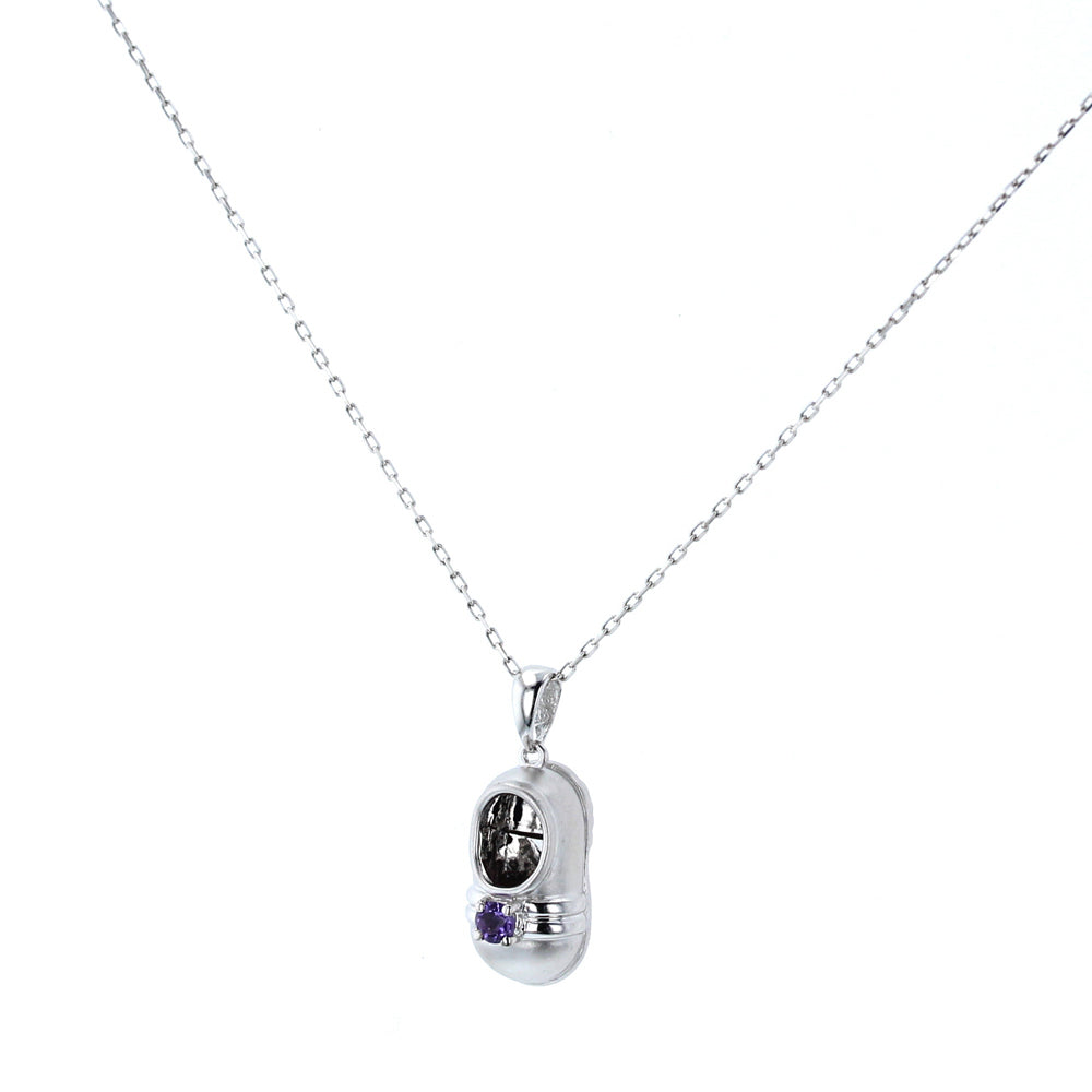 white Gold Diamond Amethyst Gemstone shoe charm