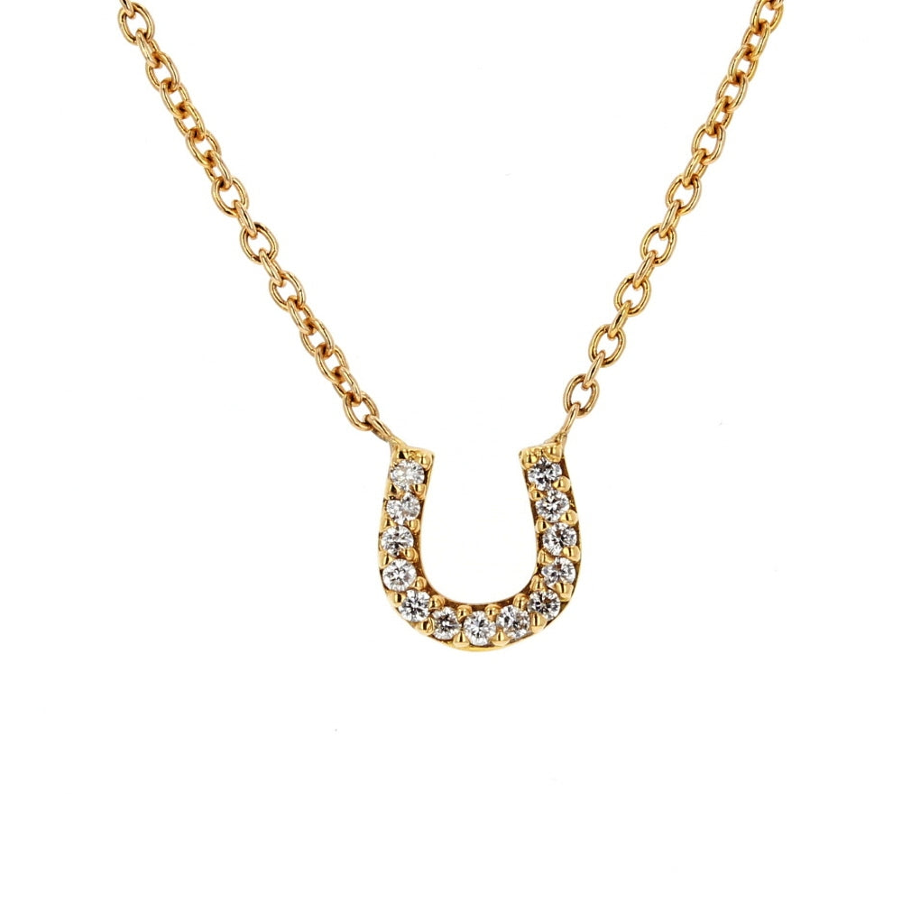 Rose Gold Diamond Horse Shoe Pendant