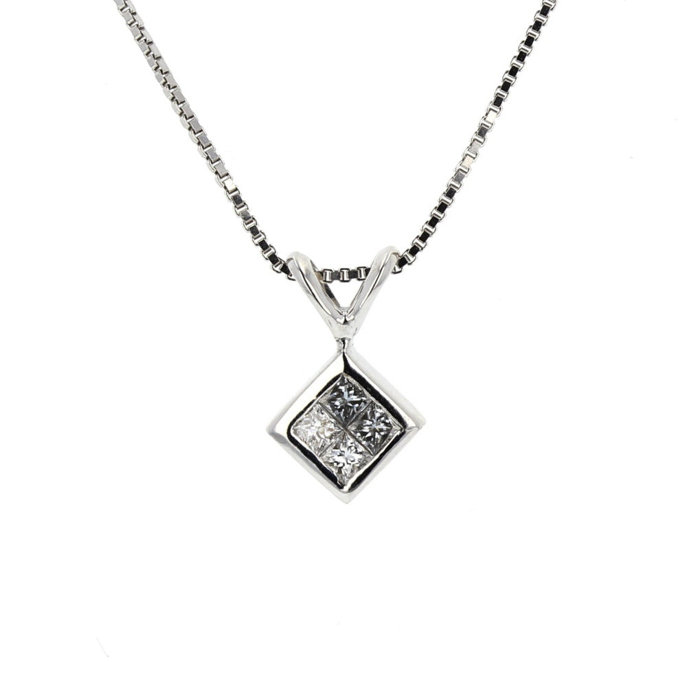 White Gold Diamond  Pendant