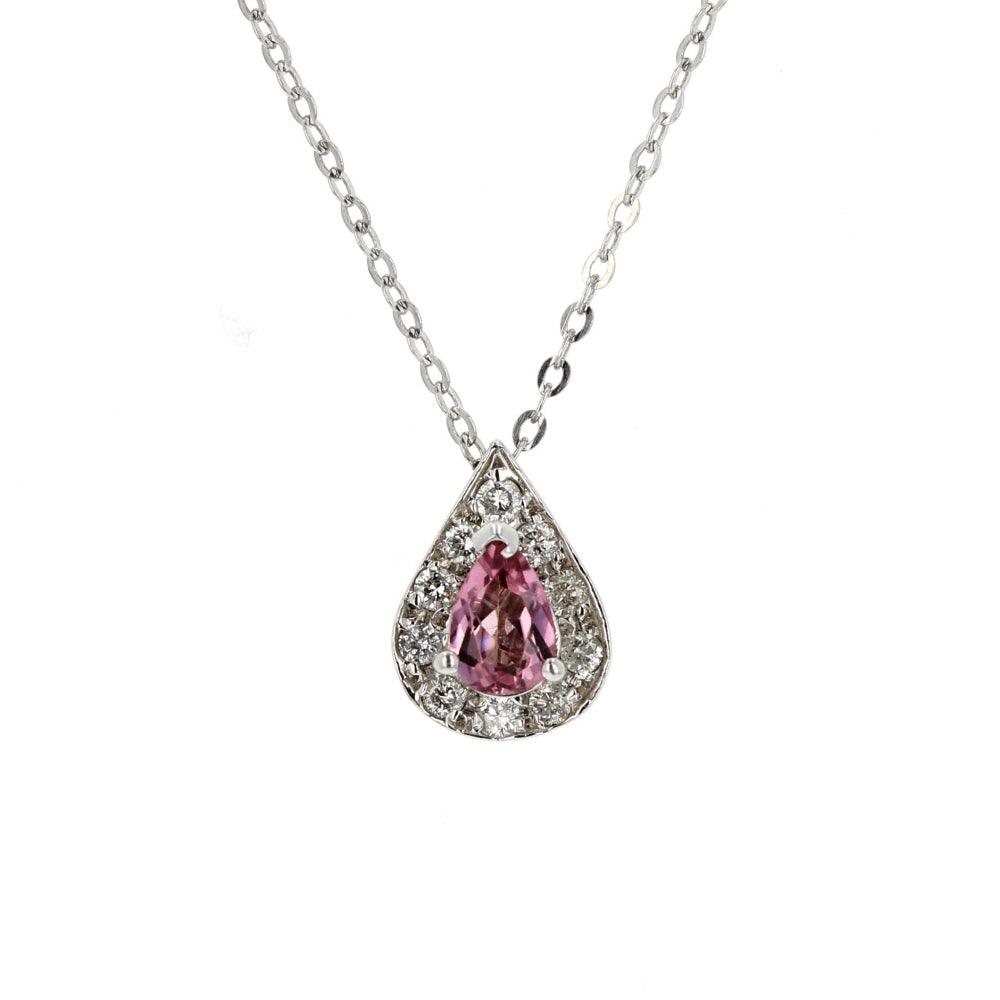 Diamond & Pink Sapphire Pendant