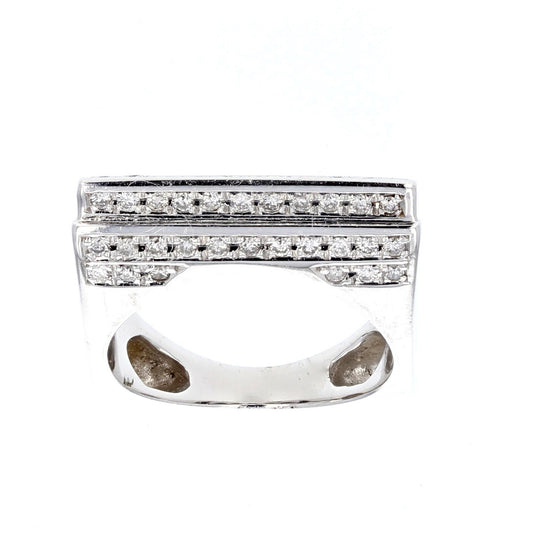 White Gold Contemporary Diamond Ring