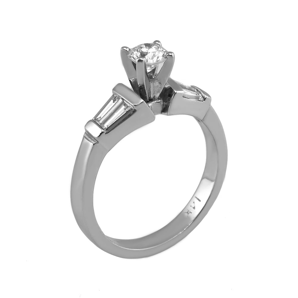 14KT White Gold Diamond Engagement Ring