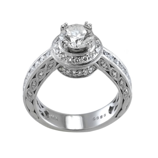 18KT White Gold Diamond Engagement Ring